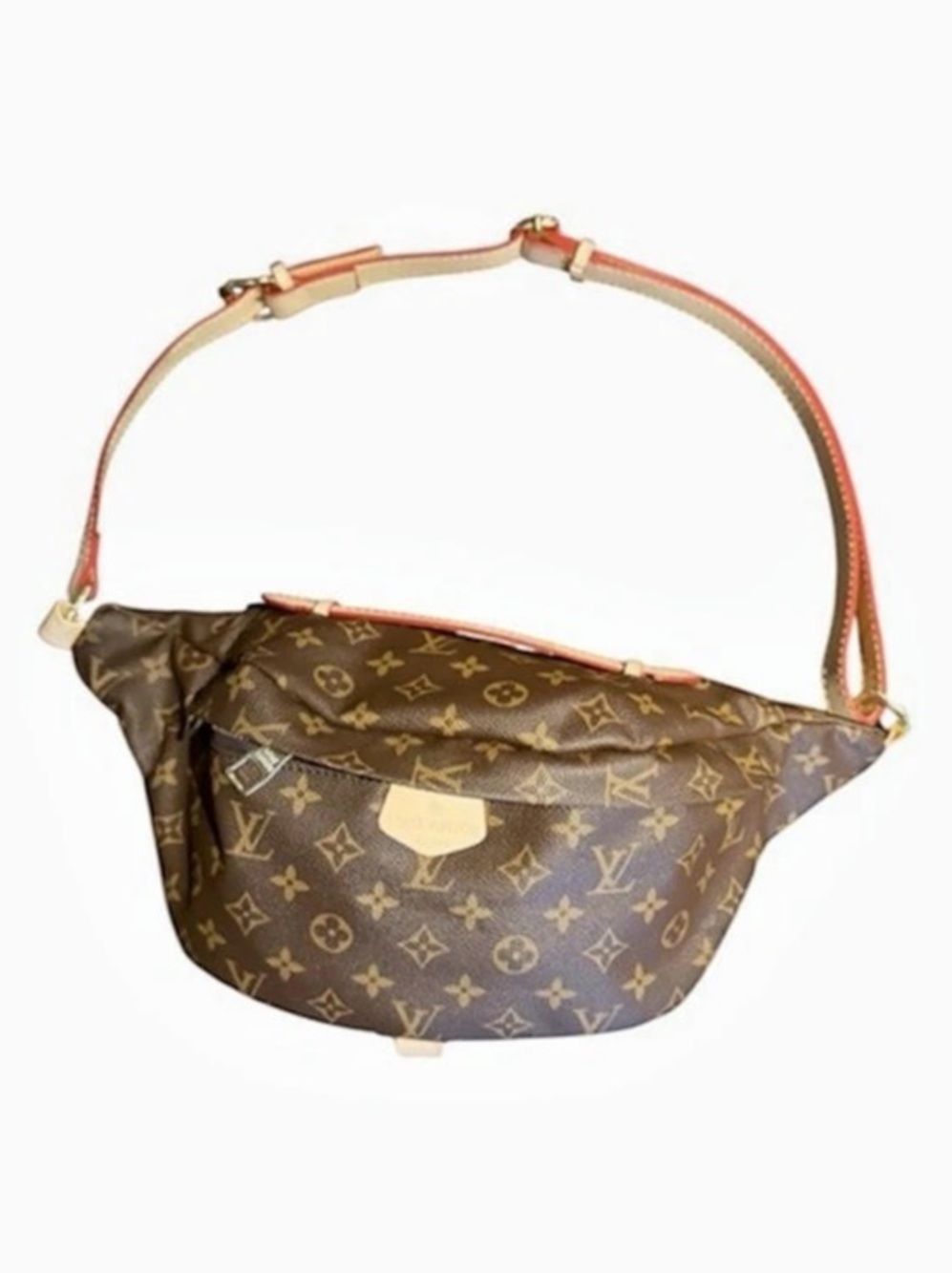 Bumbag Monogram Crossbody Bag Brown & Gold